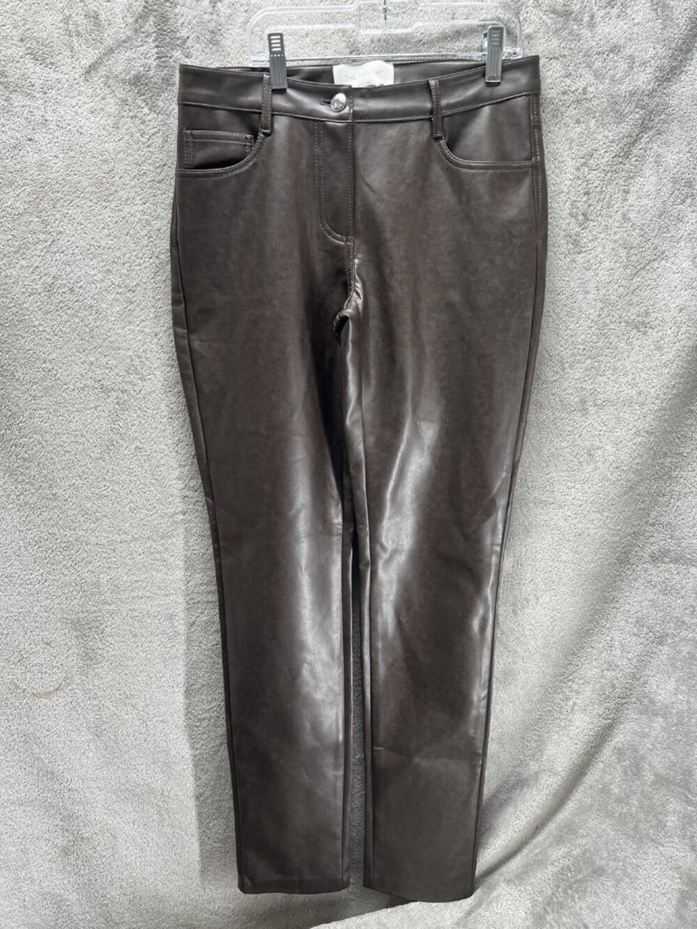Aritzia $148 Women's 4 Wilfred The‎ Melina Vegan Leather Pants Birch Brown NWOT